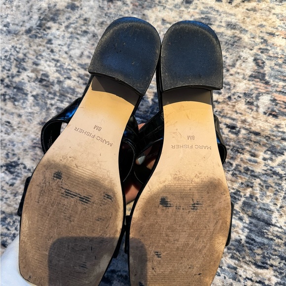 Marc Fisher black leather sandals - Picture 2 of 4